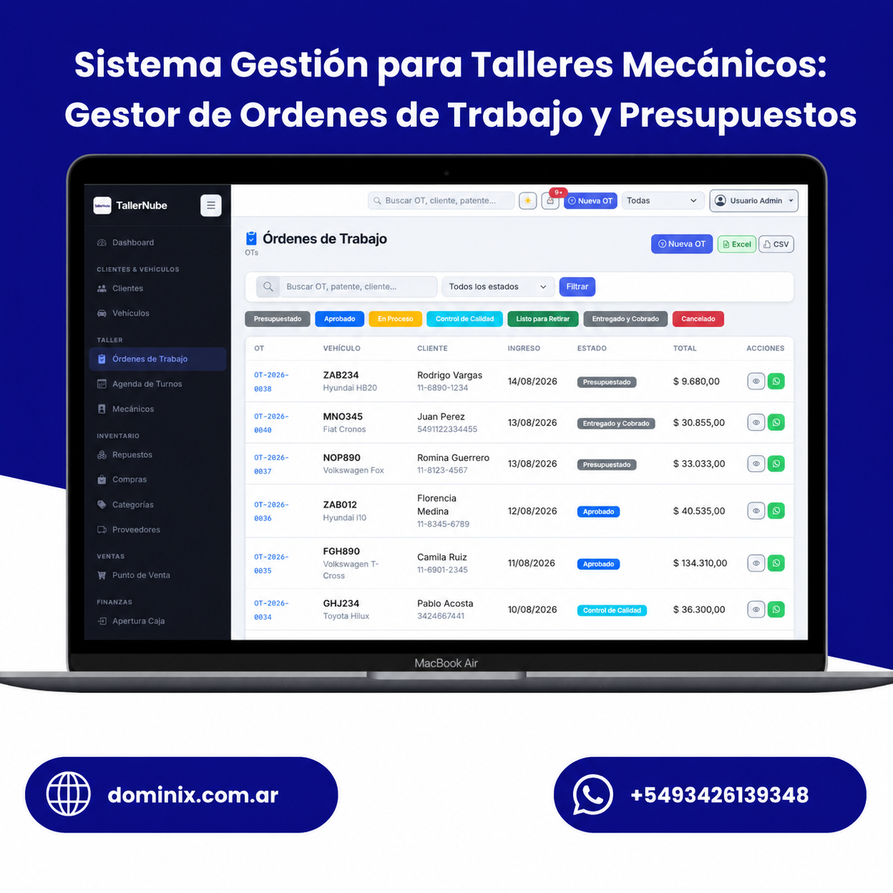 TallerNube - Sistema de Gestión para Talleres Mecánicos screenshot 1