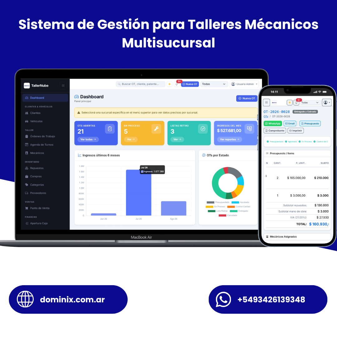 TallerNube - Sistema de Gestión para Talleres Mecánicos
